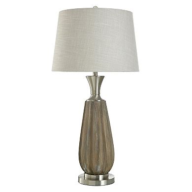 Roanoke Brown Table Lamp with Cream Lamp Shade