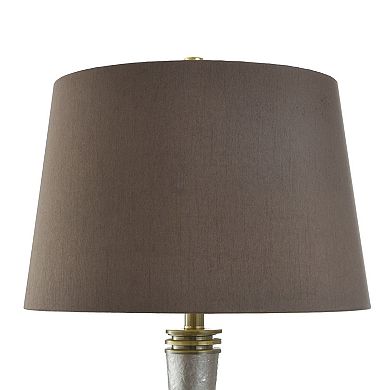 Gradient Gold Table Lamp with Brown Lamp Shade