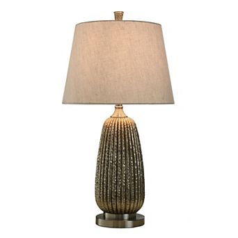 Gold Gala Table Lamp with Natural Lamp Shade