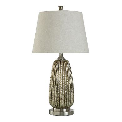 Gold Gala Table Lamp with Natural Lamp Shade
