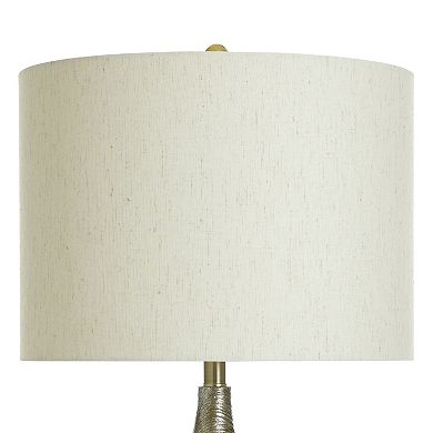 Galas Gold Table Lamp with Cream Lamp Shade