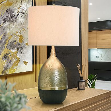 Galas Gold Table Lamp with Cream Lamp Shade