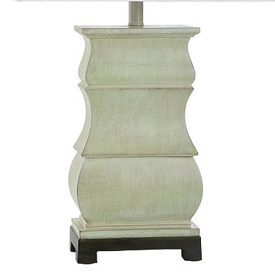 Sauga Cream Table Lamp with White Lamp Shade