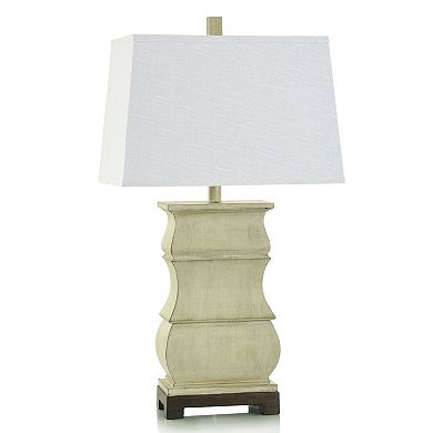 Sauga Cream Table Lamp with White Lamp Shade
