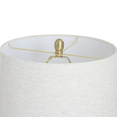 Waylon White Table Lamp with Oatmeal Lamp Shade