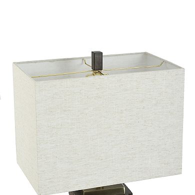 Sorrel Brown Table Lamp with Cream Lamp Shade