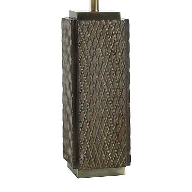 Sorrel Brown Table Lamp with Cream Lamp Shade