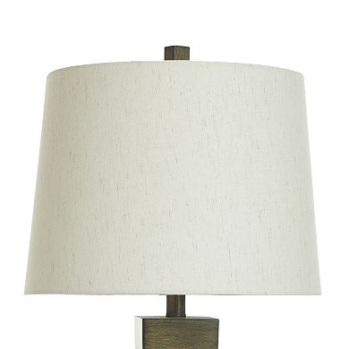 Banda Brown Table Lamp with Off-White Lamp Shade