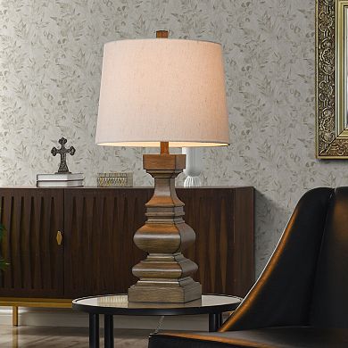 Banda Brown Table Lamp with Off-White Lamp Shade