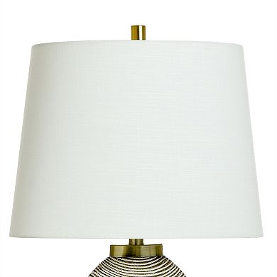 Shallows Brass Table Lamp with White Lamp Shade