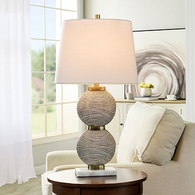 Shallows Brass Table Lamp with White Lamp Shade