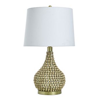 Medero Beaded Table Lamp with Off-White Lamp Shade