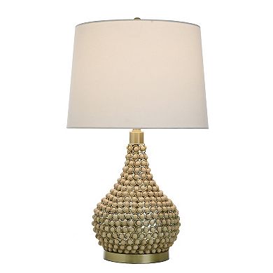 Medero Beaded Table Lamp with Off-White Lamp Shade
