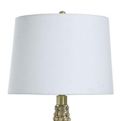Medero Beaded Table Lamp with Off-White Lamp Shade