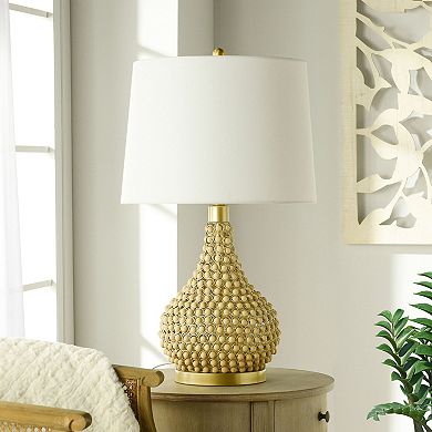 Medero Beaded Table Lamp with Off-White Lamp Shade
