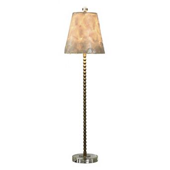 Capiz Slim Buffet Lamp with Ivory Capiz Lamp Shade