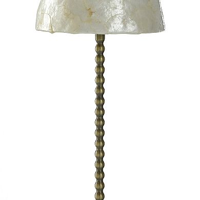 Capiz Slim Buffet Lamp with Ivory Capiz Lamp Shade