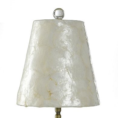 Capiz Slim Buffet Lamp with Ivory Capiz Lamp Shade
