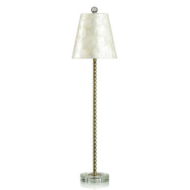 Capiz Slim Buffet Lamp with Ivory Capiz Lamp Shade