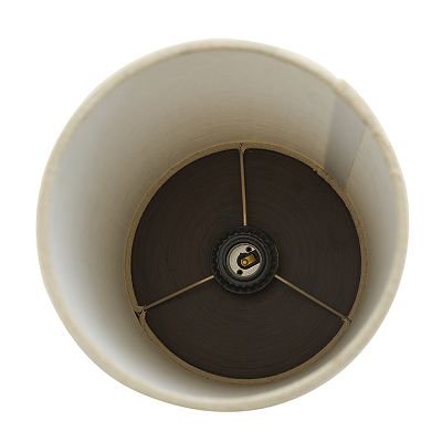 Walnut Ridge Uplight Fishbone Polyresin Base Beige Linen Shade