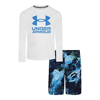 Boys 4-20 Under Armour Biomolecular Long Sleeve Rashguard & Swimsuit Set