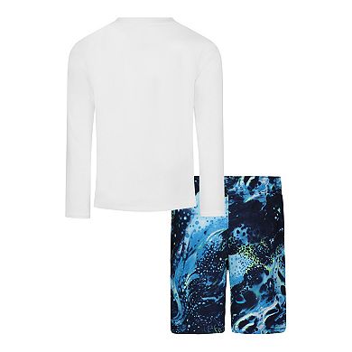 Boys 4-20 Under Armour Biomolecular Long Sleeve Rashguard & Swimsuit Set