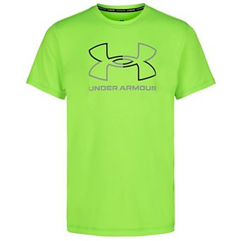 Boys 8-20 Under Armour Logo Split Rashguard