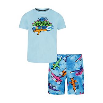 Boys 4-7 Under Armour Classic Soaker Rashguard & Swimsuit Set