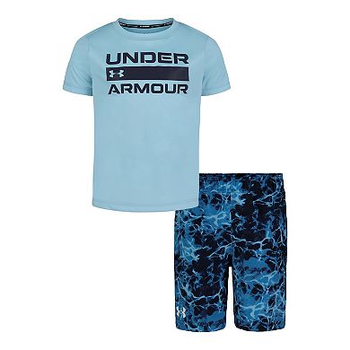 Boys 4-20 Under Armour Water Camo Rashguard & Swimsuit Set