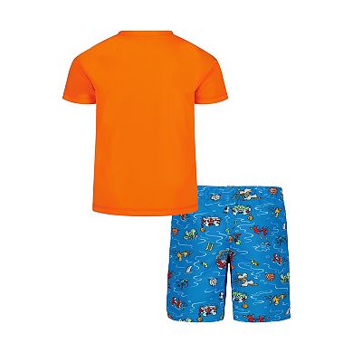 Boys 4-7 Under Armour Town Pool Rashguard & Swimsuit Set