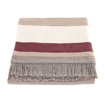 Discover Europe Bold Stripe Cotton Blend Throw