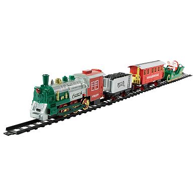 Northlight 16 Piece Lighted and Animated Christmas Holiday Train Set with Sound