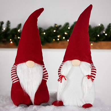 Northlight Red and White "Hands in Pocket" Christmas Gnome Decoration