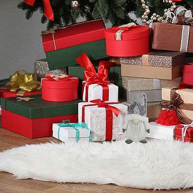 Northlight Lighted Gray and White Christmas Gnome Tabletop Decoration
