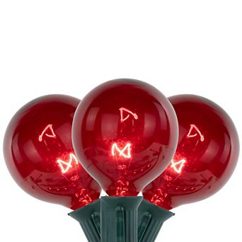 Northlight 10 ct Red Globe Christmas Patio Lights with 9' Green Wire