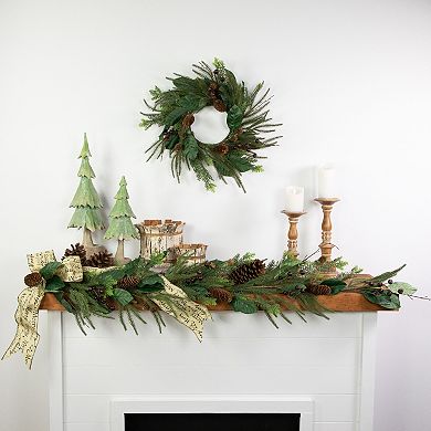 Northlight 6-ft. Unlit Mixed Foliage Christmas Garland with Pine Cones and Berries