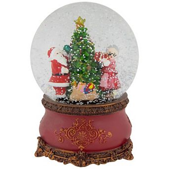 Northlight 6 in Santa and Mrs. Claus Christmas Tree Musical Snow Globe