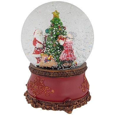 Northlight 6-in. Santa and Mrs. Claus Christmas Tree Musical Snow Globe