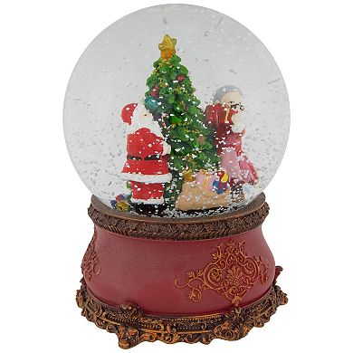 Northlight 6-in. Santa and Mrs. Claus Christmas Tree Musical Snow Globe
