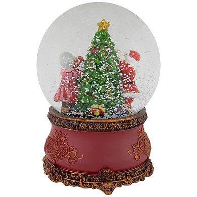Northlight 6-in. Santa and Mrs. Claus Christmas Tree Musical Snow Globe