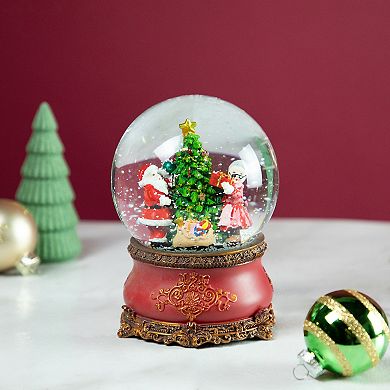 Northlight 6-in. Santa and Mrs. Claus Christmas Tree Musical Snow Globe