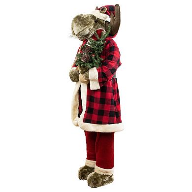 Northlight Moose Santa Claus Standing Christmas Figure
