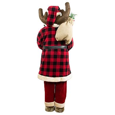 Northlight Moose Santa Claus Standing Christmas Figure