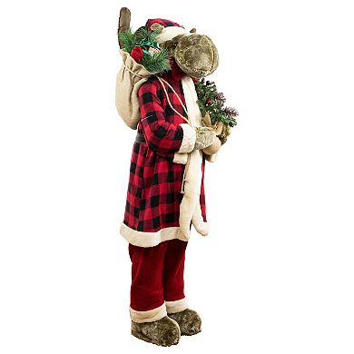 Northlight Moose Santa Claus Standing Christmas Figure