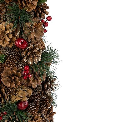 Northlight 19-in. Pine Cone and Berries Christmas Tree Tabletop Decoration