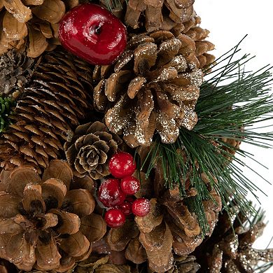 Northlight 19-in. Pine Cone and Berries Christmas Tree Tabletop Decoration