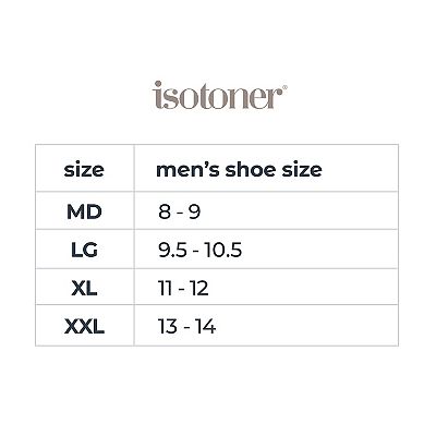 Isotoner slippers mens size chart sale