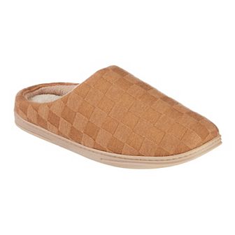 isotoner Gel Infused Memory Foam Sweater Knit Check Maxwell Men's Clog Slippers