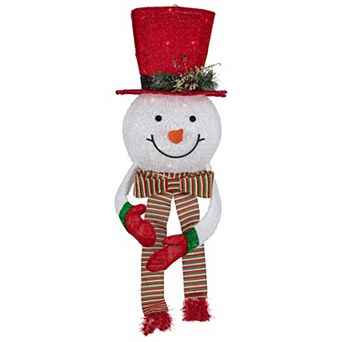 Northlight 21.5 in Lighted Snowman with Red Top Hat Christmas Tree Topper
