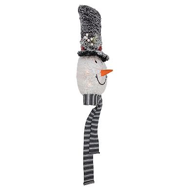 Northlight 25-in. Lighted Snowman with Black Frosted Top Hat Christmas Tree Topper